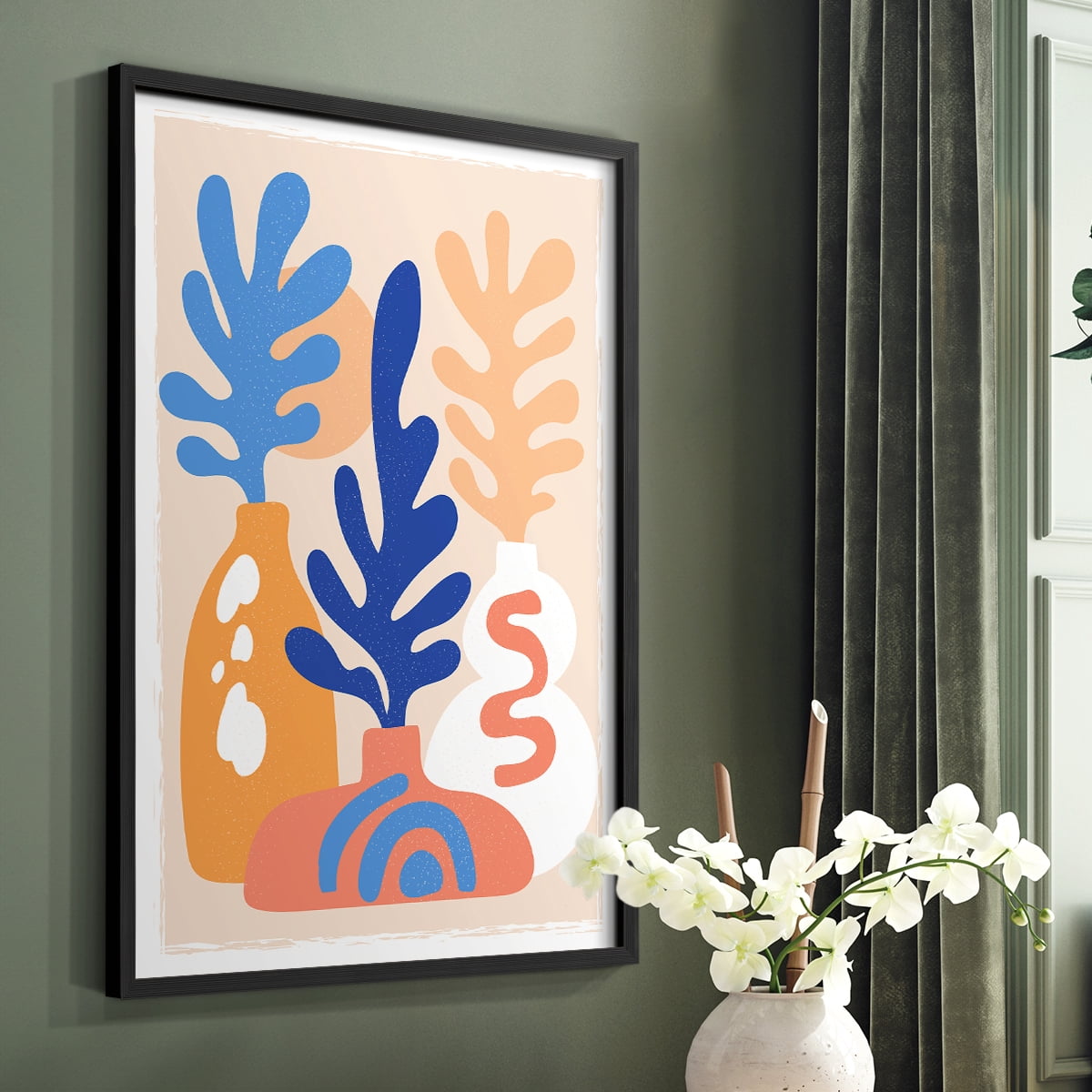 Matisse CCCLXI in Black Solid Wood 16 x 20 Framed Print