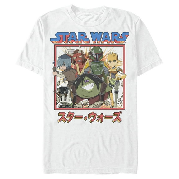 Men's Star Wars: Visions Anime Group  Graphic Tee White Small