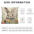 thumbnail image 6 of COMIO  Spring Pillow Covers Set of 2, Easter Decorations Throw Pillow Covers Spring Bunny Rabbit Flower Farmhouse Decorative Cushion Cases for Home Sofa Outdoor Decor, 6 of 6
