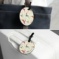 thumbnail image 7 of 2Pcs Leather Round Christmas Cruise Luggage Tag with Privacy Cover and Name ID Tag - Suitable for Travel Handbags Backpacks School Bags Luggage Tags, 7 of 7