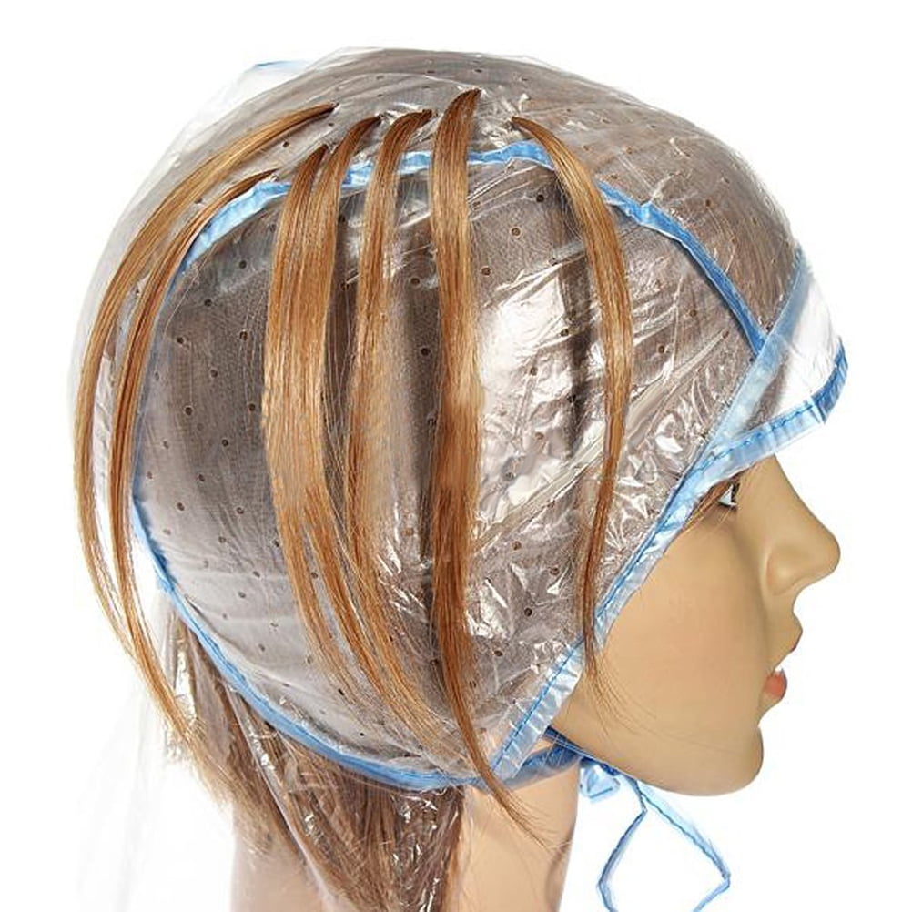 Pixnor Hair Coloring Cap Disposable Salon Hair Coloring Highlighting Cap With Plastic Hook