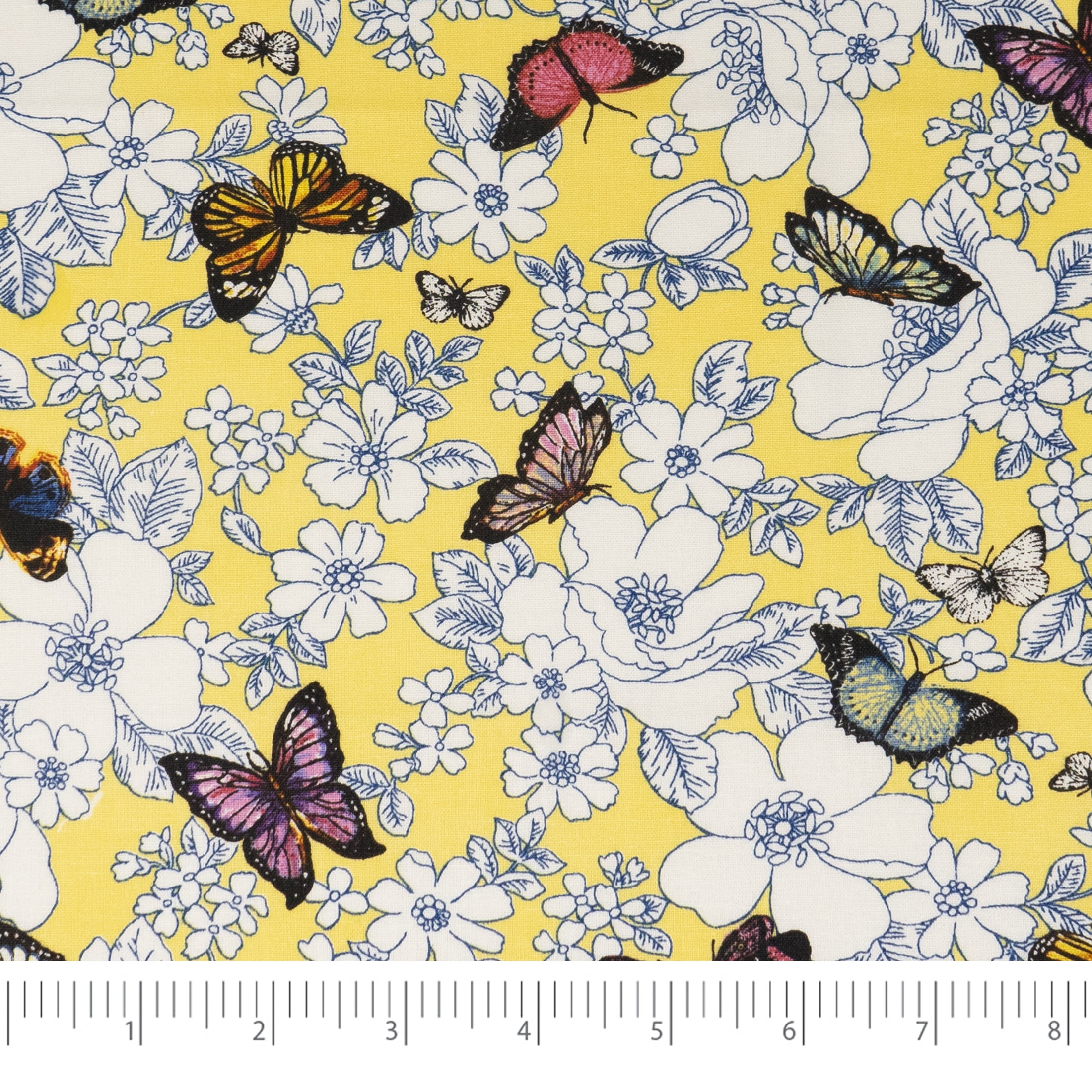 Waverly Inspirations 1 Yard Cut 100% Cotton Prints Fabric, Floral Maize, 44" Wide for Quilting & Sewing