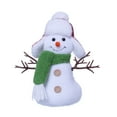 thumbnail image 2 of Cute Christmas Snowman Sitting Doll Window Display Rudolf Checkered Hat Doll Decoration Decoration, 2 of 5