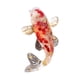 thumbnail image 1 of Figura realista de pez koi de la suerte, miniadorno de resina, escultura creativa de animal. Rojo, 1 of 6