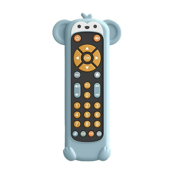 Baby TV Remote Control Toy With Light And Sound Realistic Controller For Young Children With 3 Languages Early Education Learning Music Toy Preschool Baby Boys And Girls