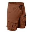 thumbnail image 4 of LIUJUNSHOP Lightweight Summer Cargo Pants for Men Men's Cargo Shorts Elastic Waist Summer Athletic Workout Outdoor Casual Short Trousers, 4 of 5