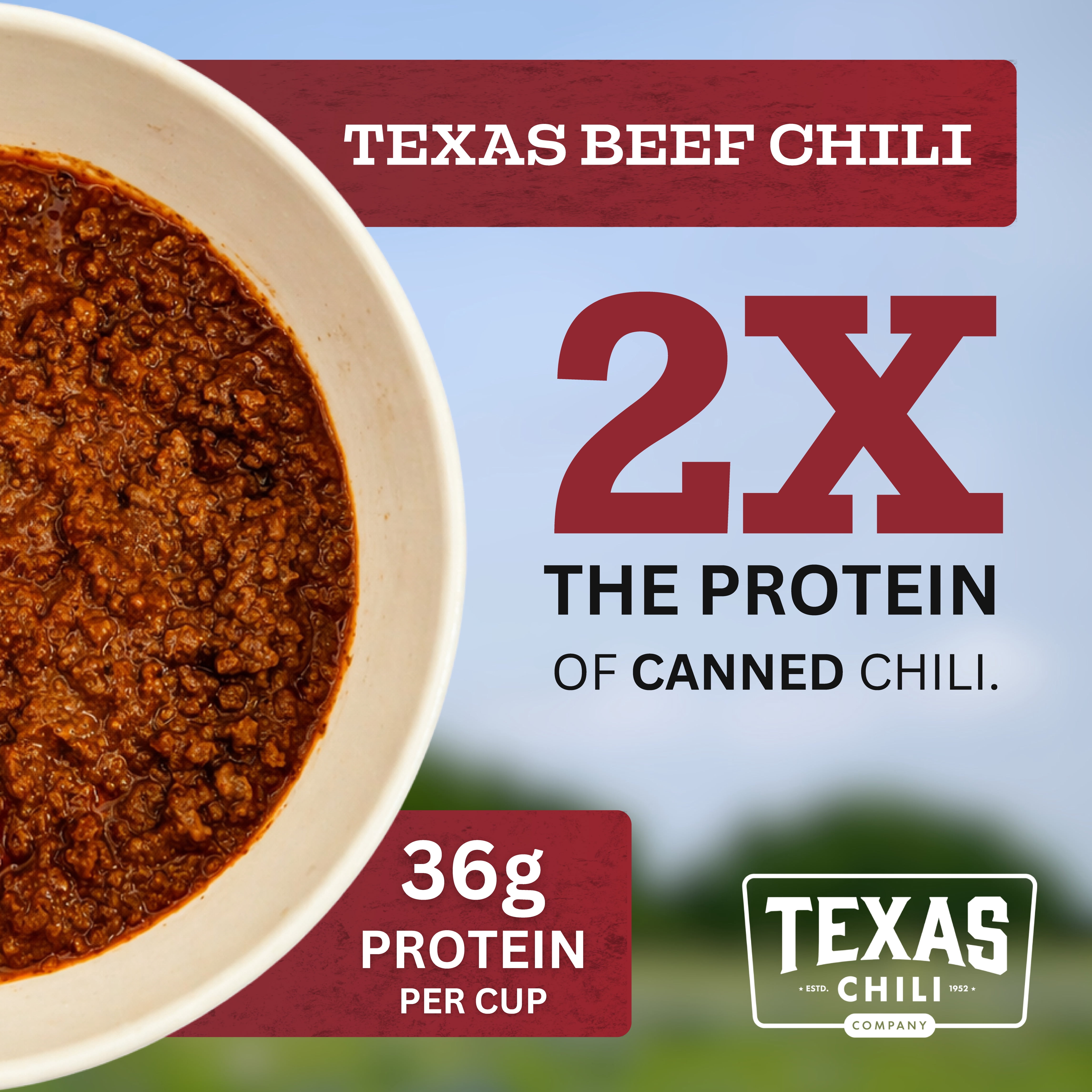 Texas Chili Company Beef Chili 16 oz Bag in Box Refrigerated Fully Cooked