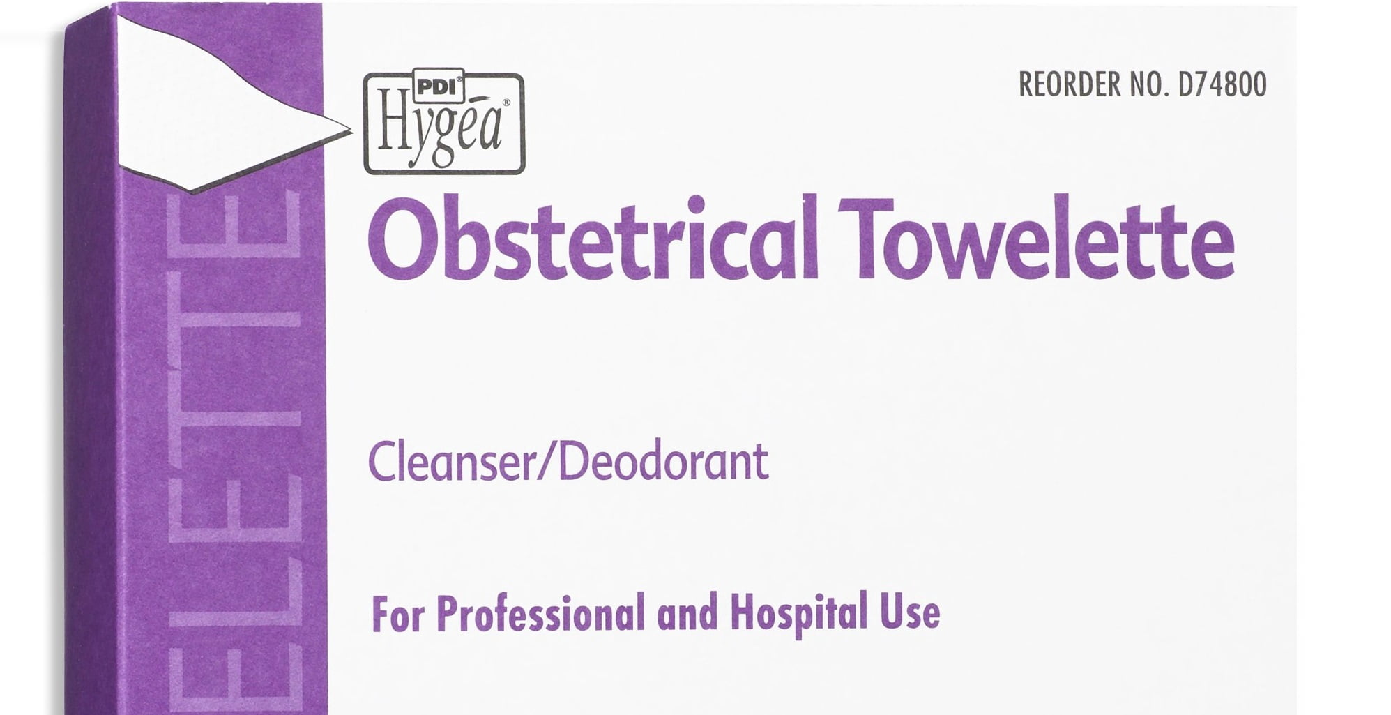 Hygea Obstetrical Wipe Individual Packet BZK (Benzalkonium Chloride) / Ethyl Alcohol / Chlorothymol Scented 100 Count, D74800 - Case of 1000