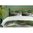 thumbnail image 4 of Ambesonne Nature Duvet Cover Sets, Riverbed Rocks Trees, 2-King, Green Grey White, 4 of 7