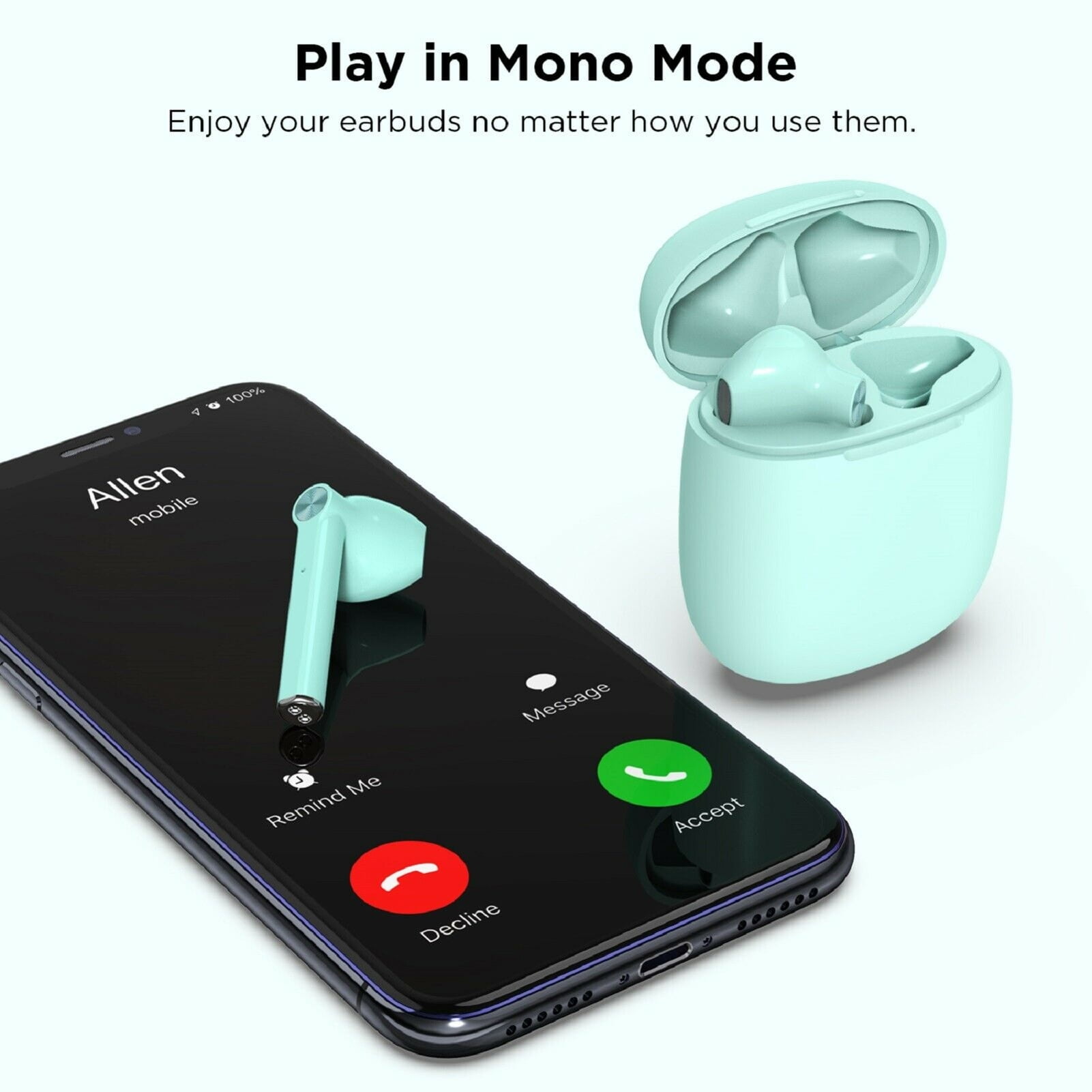 Wireless TWS Earphones for Google Pixel 7/Pro/6a/6/Pro Phones - Earbuds Headphones True Stereo Headset Hands-free Mic Charging Case  Compatible With Pixel 7/Pro/6a/6/Pro Models
