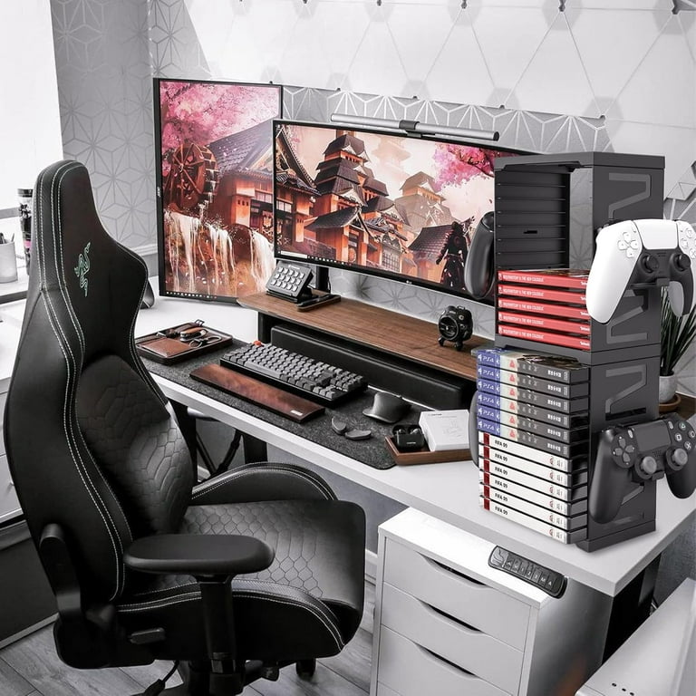 LASIEYO Game Storage Tower for PS5/ PS4/ xBox Series X/S