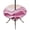 Rose Red, variant on Pink Waves Coastal Round Outdoor Tablecloth with Umbrella Hole Zipper, Pink Ombre Summer Beach Oceans Elastic Fitted Table Cover, Waterproof Table Cloth for Patio Picnic Party Fits 36"-44"