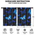 thumbnail image 2 of Blackout Kids Curtains,Black Blue Butterfly Pattern Childrens Insulated Curtains Set Of 2,Bedroom Essentials,Toddler Room Decor 42"x54", 2 of 5