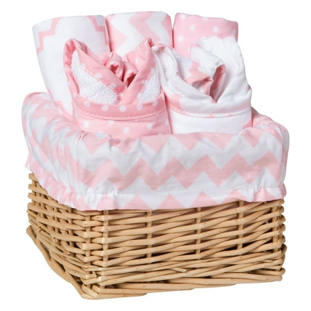 UPC: 0846216052125 | Pink Sky 7 Piece Feeding Basket Gift Set