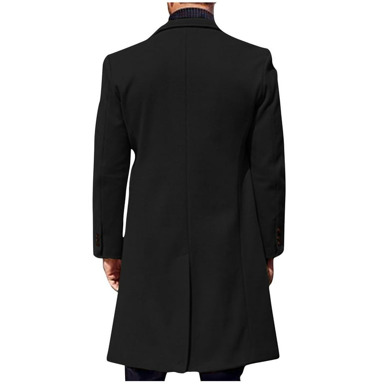 Miluxas 2025 Clearance! Men's Oversized Long Faux Wool Blend