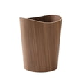 thumbnail image 1 of Cubo de basura redondo de madera maciza de 9 litros para el hogar, la cocina, la oficina, el hotel y el dormitorio. madera 1 ola, 1 of 8