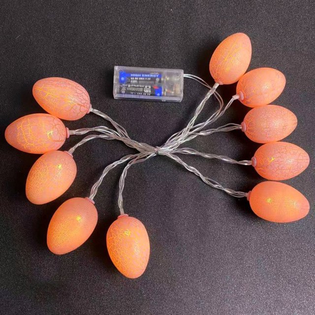 CAROOTU 10/20 Easter Eggs LED String Lights Batterie USB Charge Fée String Lights Décorations de Pâques pour la Maison