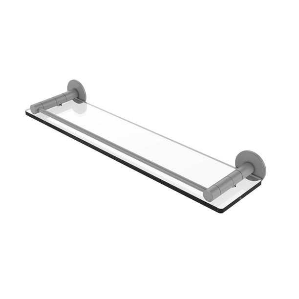 Glass Shelf With Vanity Rail, Fresno Rack And Shelving Unit