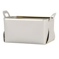thumbnail image 2 of HEVIRGO Storage Basket Eco-friendly Space-saving Faux Leather Foldable Storage Bin Supplies for Home, 2 of 8