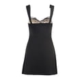 thumbnail image 6 of Women Y2K Bodycon Mini Dresses Cutout Spaghetti Strap Short Dresses V Neck Backless Satin Dress Sexy Clubwear, 6 of 10