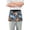 Flower and Shark, variant on Hand Drawn Swirl Doodle Server Apron with 3 Pockets Waterproof Waitress Waist Short Apron for Man Woman 12 Inches