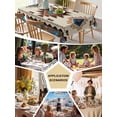 thumbnail image 6 of Boho Southwest Tablecloth Rectangle Table Cloth 52x70, Waterproof Tablecloth Outdoor Table Cloth, Farmhouse Aztec Tribe Brown Blue Plaid Washable Table Cover for Kitchen Dinning Party, 6 of 8