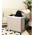 thumbnail image 5 of Laundry Hamper With Lid And Wheels - 160l Gray Basket For Clothes Storage Daily Needs, 5 of 7