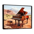 thumbnail image 2 of Designart "Desert Serenade Piano Melody I" Music Framed Wall Art - Vintage Brown Music Piano Hallway Framed Wall Art Decor, 2 of 6