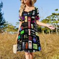 thumbnail image 4 of Vestido de manga corta con collage del programa de televisión "Cómo conocí a vuestra madre" de HIMYM, vestido de noche de lujo para mujer, vestidos de verano para mujer, 4 of 7