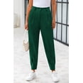 thumbnail image 2 of Pantalones PRETTYGARDEN 2025 de tiro alto, largo al tobillo, verde oscuro, talla L, 2 of 9