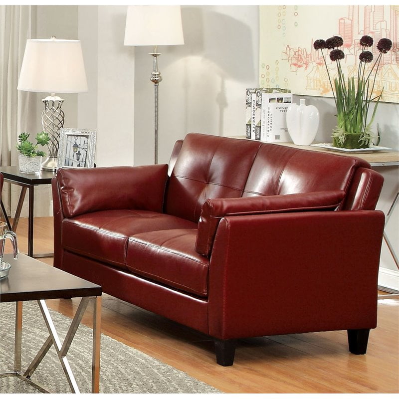 Furniture Of America Tonia Contemporary Faux Leather Tufted