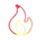 thumbnail image 2 of Lámpara Fire Flame Neon Sign Light LED Hanging Wall Night Lamp Decor (Rojo Blanco) Ndcxsfigh Nuevos Originales, 2 of 8