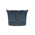 thumbnail image 5 of Dressy Tops for Women Strapless Washed Denim Bustier Corset Sleeveless Vest Tops Summer Tops, 5 of 9