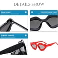 thumbnail image 4 of Trendy Irregular Cat Eye Sunglasses for Women Men Unique Flower Shape Design Retro Candy Colors Eyewear UV400, 4 of 5