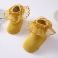 thumbnail image 3 of Princess Newborn Baby Girls Socks Lace Ruffles Frilly Ankle Dress Socks Non-Slip Cotton Socks for Infant Toddler, 3 of 7
