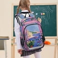 thumbnail image 7 of FORMRS Unisex School Backpack 17" Student Travel Bag with Laptop Compartment, Purple Window Scene, 7 of 7