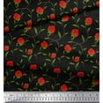 thumbnail image 3 of Soimoi Cotton Duck Fabric Leaves & Strawberry Fruits Fabric Prints By Yard 42 Inch Wide, 3 of 3
