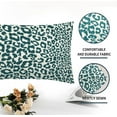 thumbnail image 2 of Teal Leopard Print Lumbar Pillow Covers 12x20 Inch Set of 2 Cheetah Animal Spots Rectangle Throw Pillows For Couch Farmhouse Square Pillow Cases Home Decor For Living Room Sofa Bed Porch Outdoor, 2 of 6