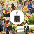 thumbnail image 4 of Gothic Sunburst Canvas Tote Bag with Solar and Lunar Print, Durable Eco-Friendly Reusable Shopping Bag, Lightweight Foldable Handbag for Commuting & Travel, 4 of 6