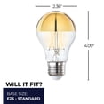 thumbnail image 3 of Bulbrite 862840 Pack Of (4) 5 Watt Dimmable Medium (E26) Led Bulbs- 400 Lumens, 2700K, And, 3 of 7