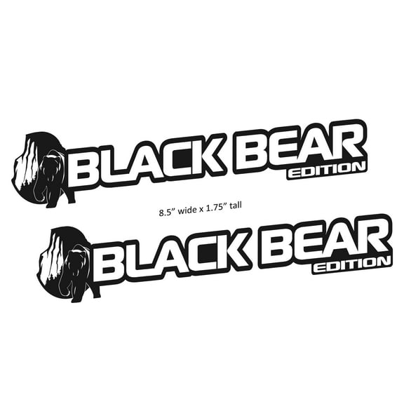 Collectible Decals Black Bear Edition Fender Vinyl Decal (Pair)