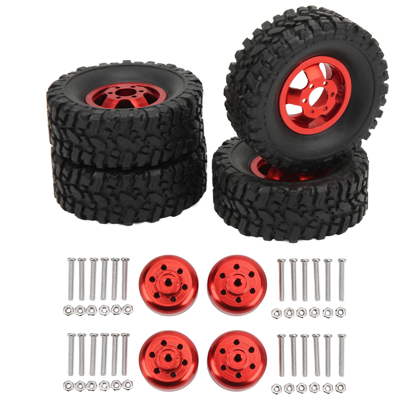 4WD Wheel Hub Rim Tires For WPL B14 B16 B24 B36 C14 C24 RC Car 