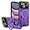 Purple, variant on for iPhone 14 Pro Case with 360° Rotatable Magnetic Ring Stand, Large Window Design Compatible with Magsafe, -Grade Protection Shockproof Phone Cover for Women Men, Red