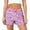 Pink, variant on Womens High Waist Sequin Hot Pants Bodycon Denim Shorts Party Night Out