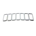 thumbnail image 2 of For 14-16 Grand Cherokee 7-Piece Ring Set Front Grille Trim Grill Molding Silver, 2 of 5