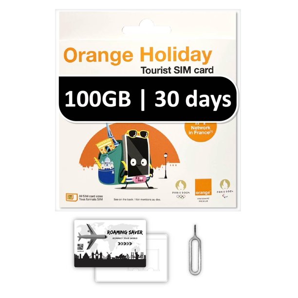 Tarjeta SIM prepago Orange Holiday Europe 100 GB de internet por 30 días