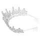 thumbnail image 5 of 1 Uds. De coronas de Tiara de cristal en tono plateado, corona de princesa elegante con peines, tiaras, disfraces de cumpleaños, accesorios para el cabello para mujeres y niñas, 5 of 7