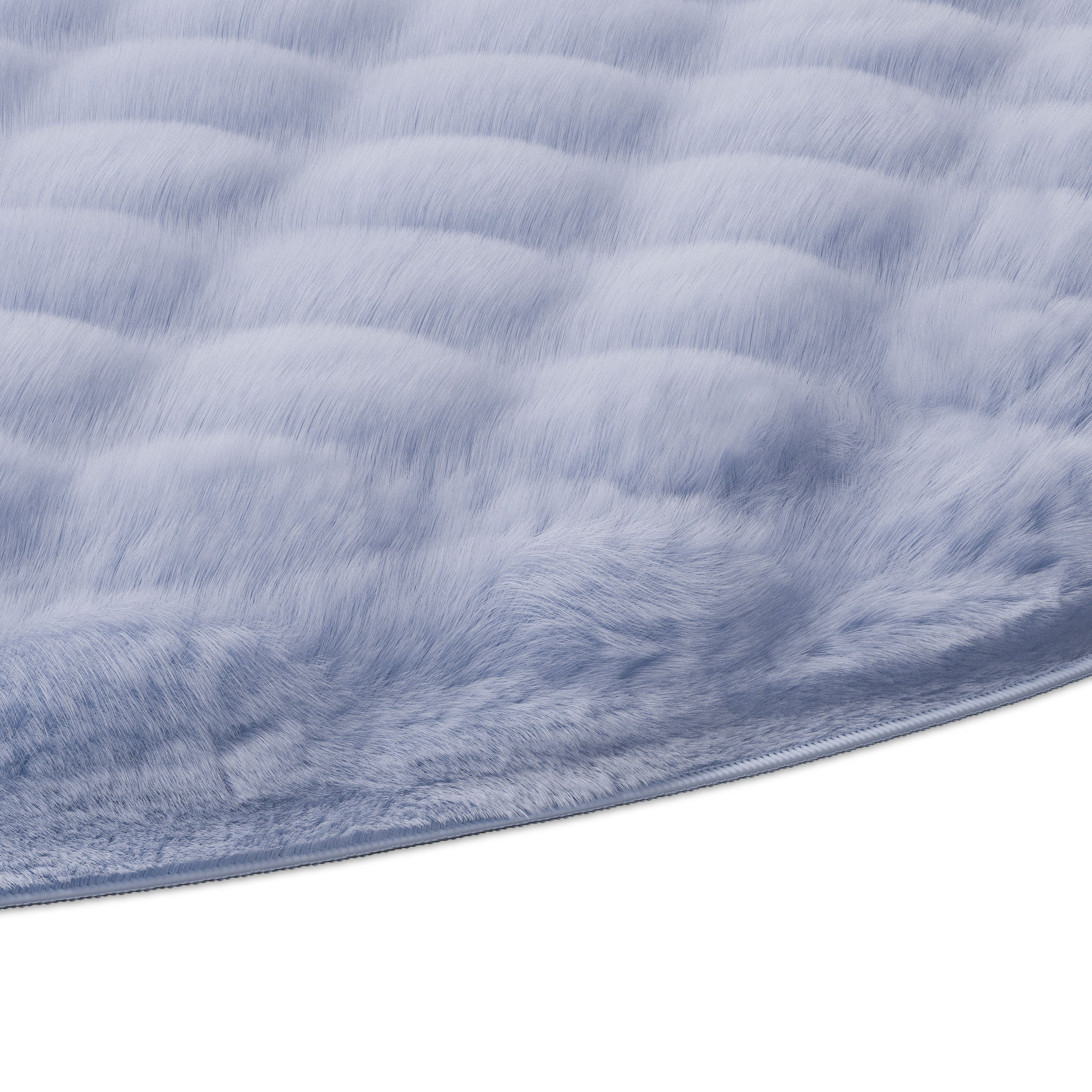 Mainstays Kids Light Purple Bear Bubble Fur Rug, 4' x 4'