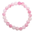 thumbnail image 1 of Pulsera de cristal de calcedonia color melocotón de 8 mm para hombre y mujer, 1 of 1