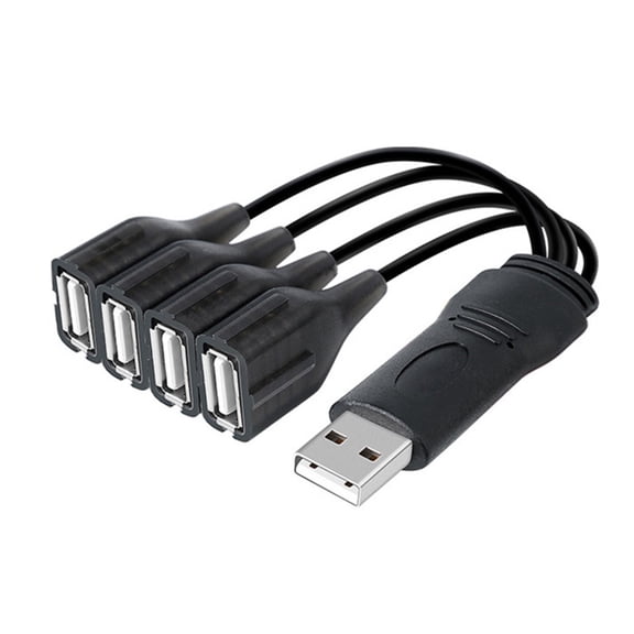 USB Splitter 1 In 4 Out USB Y Cable USB 2.0 Male to 4 Female Extension Cord Adapter Multiport 4 Port Extender Hubs Cable